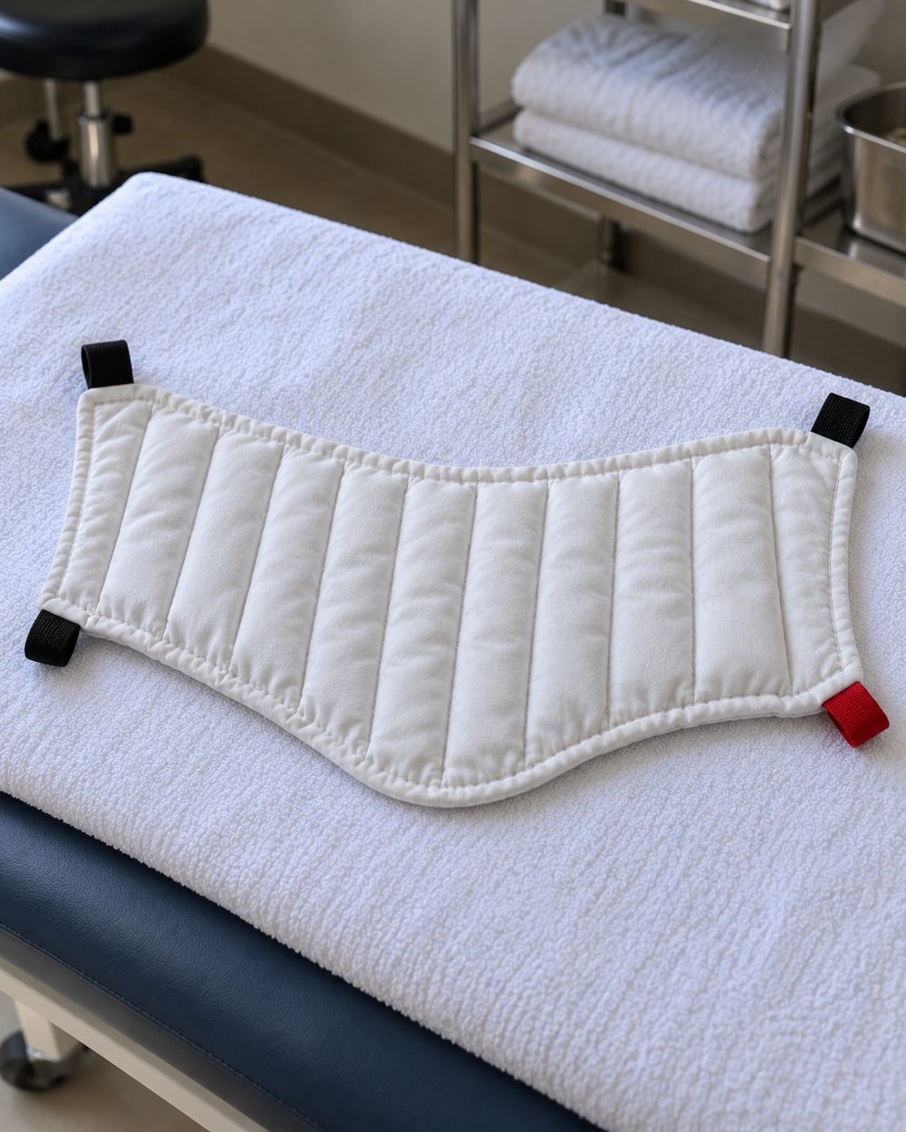 Compresa cervical Serviclinic sobre una toalla
